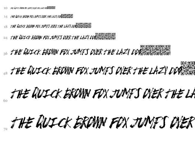 Break Point font waterfall
