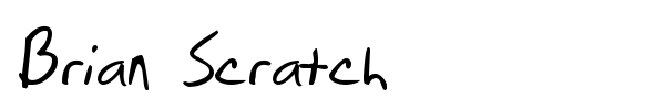 Brian Scratch font