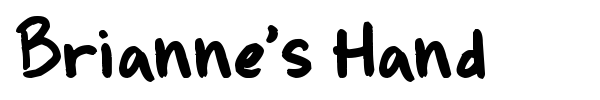 Brianne's Hand font
