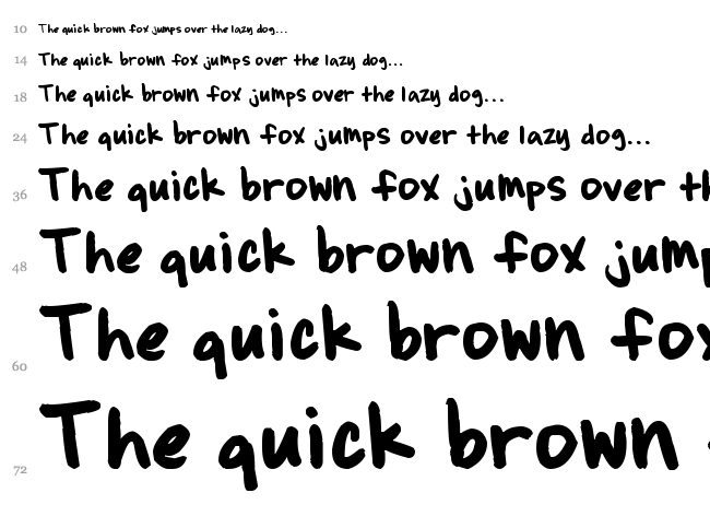 Brianne's Hand font waterfall