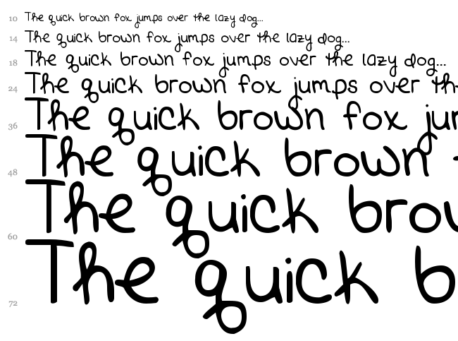 Brick by Boring Brick font waterfall
