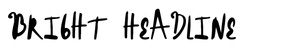 Bright Headline font