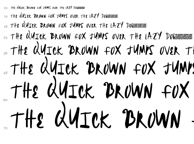 Bright Headline font waterfall