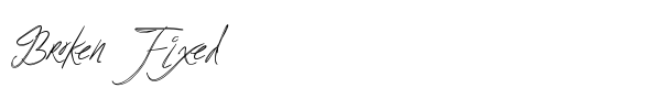 Broken Fixed font