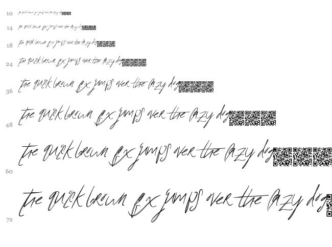 Broken Fixed font waterfall