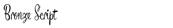 Bronze Script font