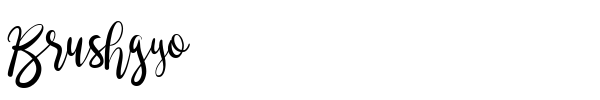 Brushgyo font