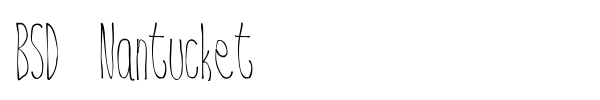 BSD Nantucket font