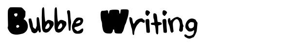 Bubble Writing font