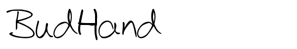 BudHand font