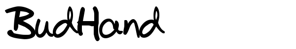 BudHand font preview