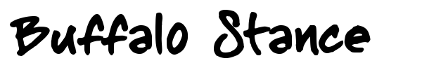 Buffalo Stance font preview
