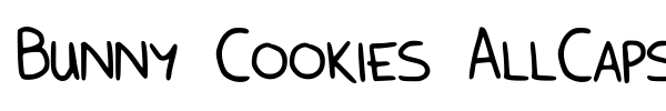 Bunny Cookies AllCaps font preview