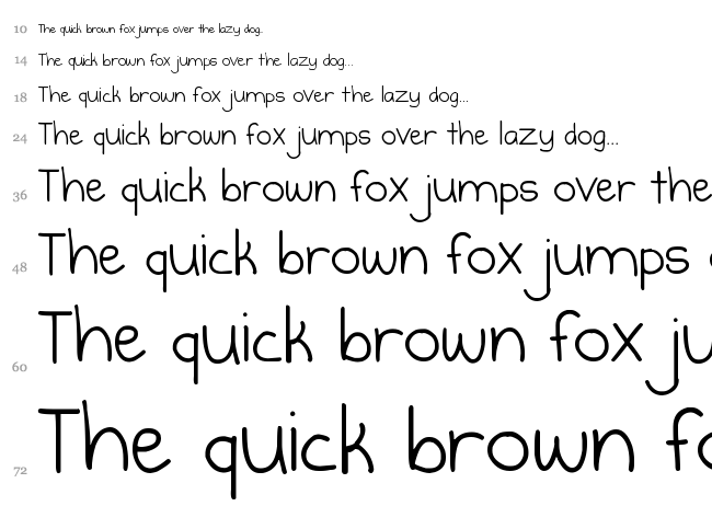 Burst My Bubble font waterfall