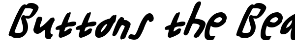 Buttons the Bear font preview