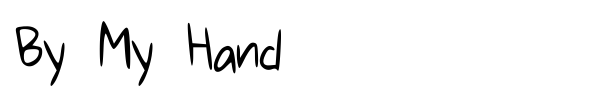 By My Hand font