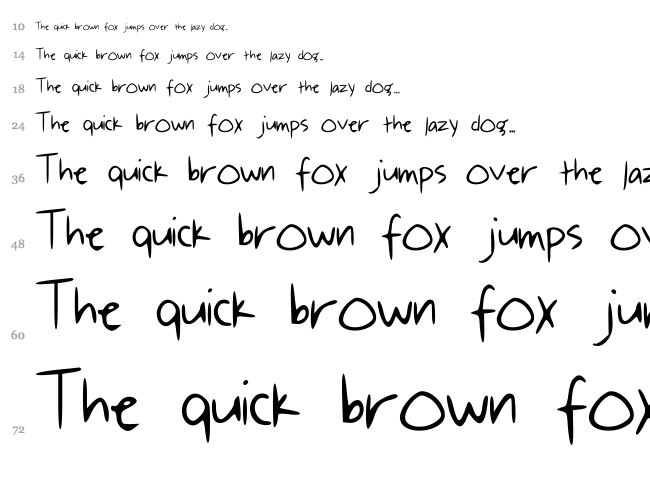 By My Hand font waterfall