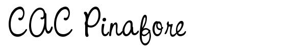 CAC Pinafore font
