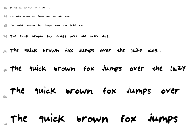 Cantreach font waterfall