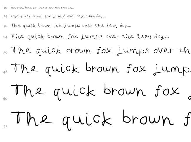Capella Calligraphy font waterfall