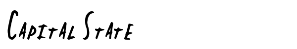 Capital State font