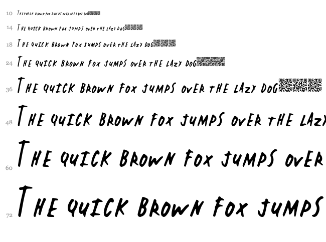 Capital State font waterfall