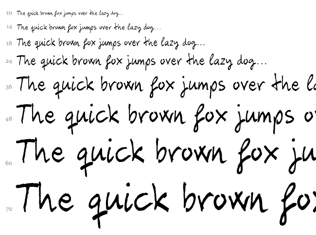 Carbax font waterfall
