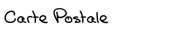 Carte Postale font