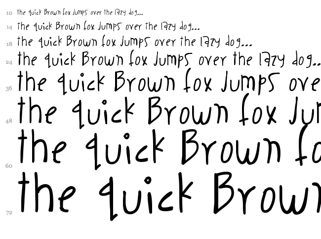 Case Addiction font waterfall