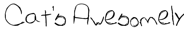 Cat's Awesomely Awesome Font font