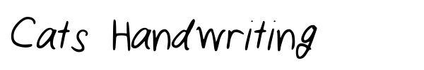 Cats Handwriting font