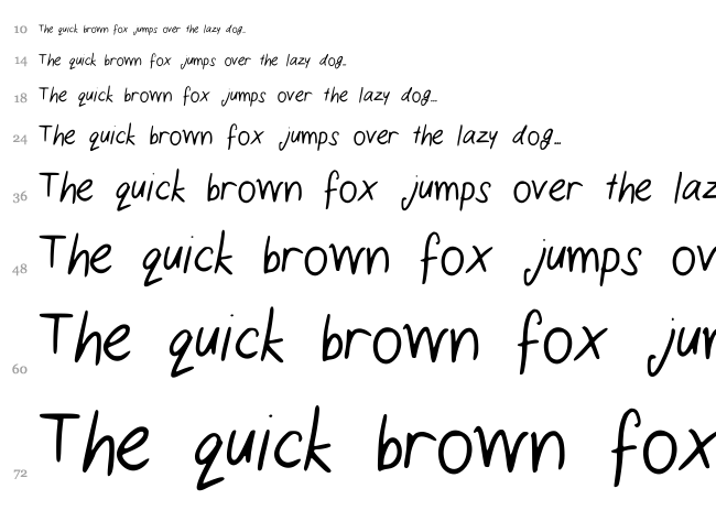 Cats Handwriting font waterfall