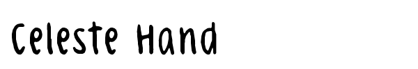 Celeste Hand font