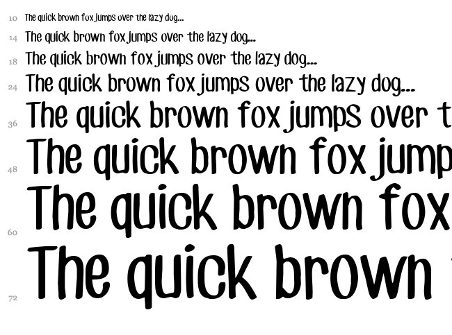 CF Jack Story font waterfall
