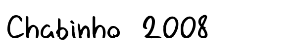 Chabinho 2008 font