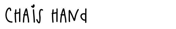Chais Hand font