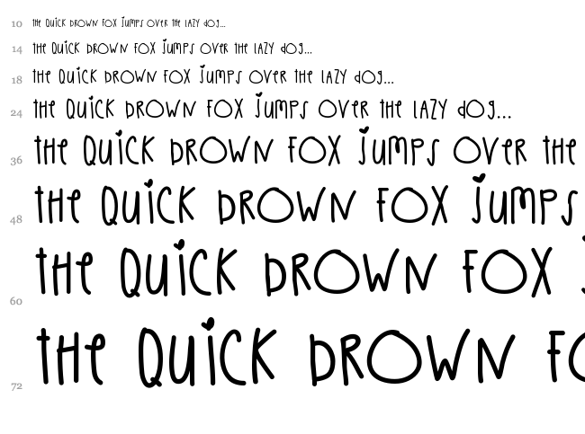 Chais Hand font waterfall