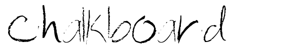 Chalkboard font