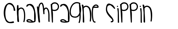 Champagne Sippin font preview