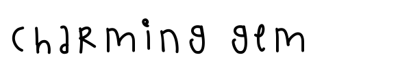 Charming Gem font preview