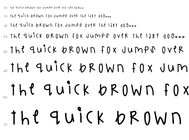 Charming Gem font waterfall