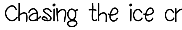 Chasing the ice cream truck font