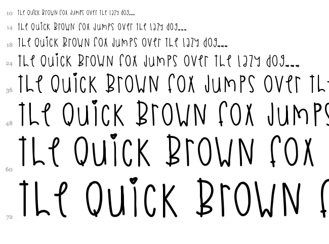 Chasing Time font waterfall