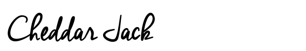 Cheddar Jack font