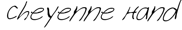 Cheyenne Hand font preview