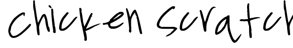 Chicken Scratch font