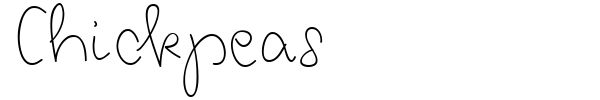 Chickpeas font