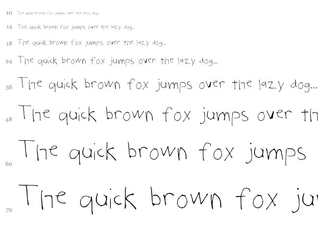 Child Serial Killer font waterfall