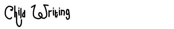 Child Writing font