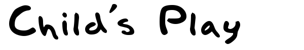 Child's Play font